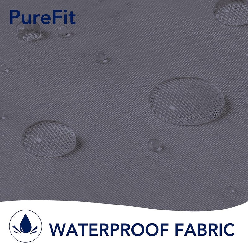 PureFit ستائر خارجية شفافة للباتيو مقاومة للماء/الطقس، مقاومة للتلاشي، ستائر فويل خارجية للكوخ، الشرفة الأمامية، البرغولا، ستارة خصوصية لتصفية الشمس، 54 × 84 بوصة، مجموعة من 2، رمادي - Image 2